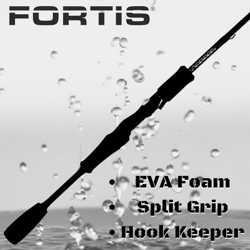 6' Medium Action 2 Piece Fiberglass/Graphite Spinning Rod | FORTIS