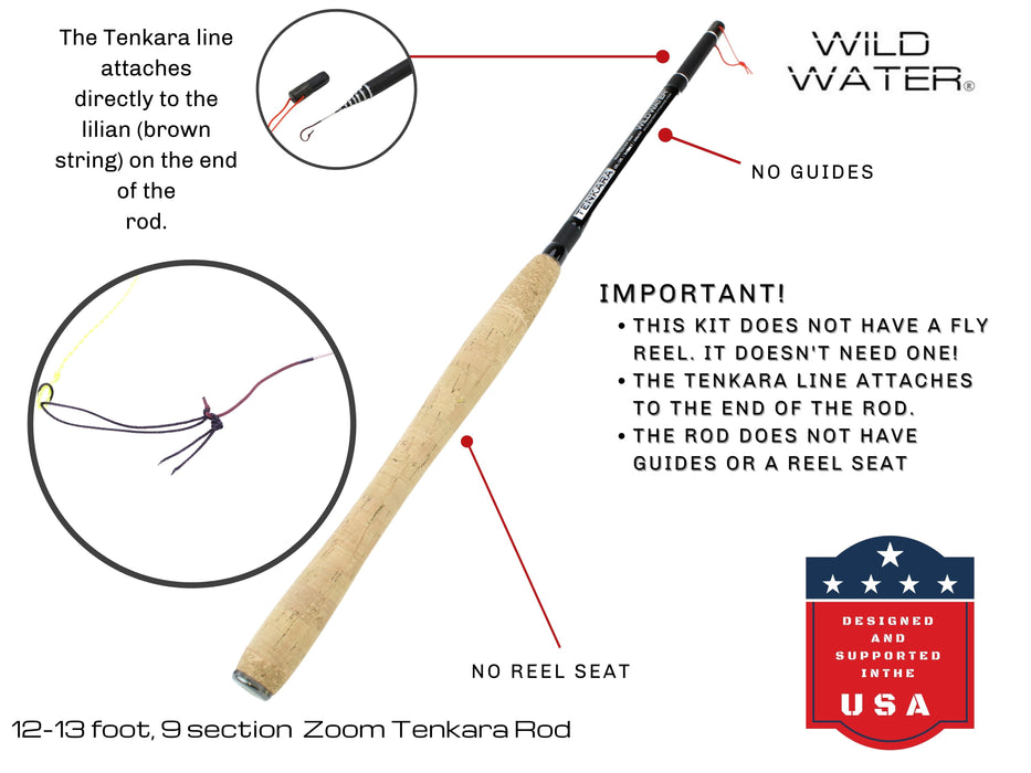 12' - 13' Zoom Tenkara Rod | Wild Water Fly Fishing