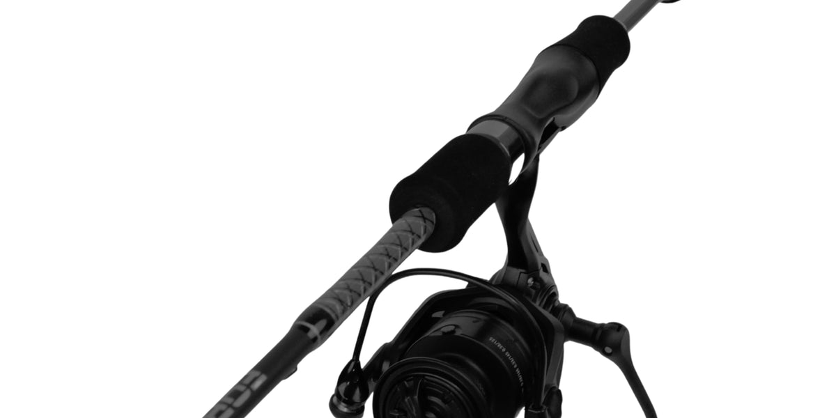 black fish rod and reel 4'6" Ultra Light Spinning Rod and Reel Package, 1 Piece Fiberglass/Gra — Wild Water Fly Fishing