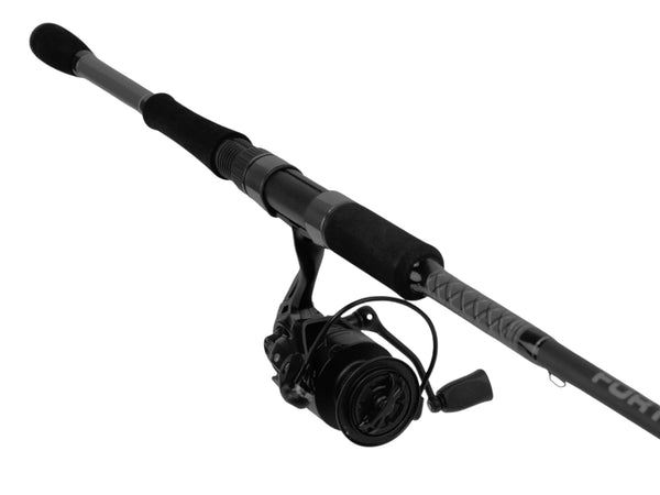7' Medium Action Spinning Rod and Reel Package, 2 Piece Fiberglass/Graphite Spinning Rod |4000 Spinning Reel
