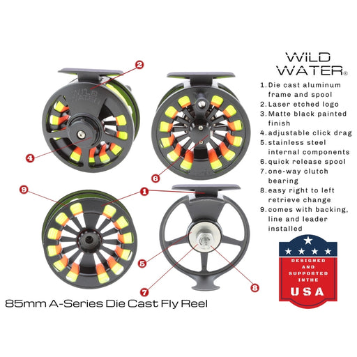 Fly Fishing Rod Reel Combo 5/6 wt with Accessories Wild Water