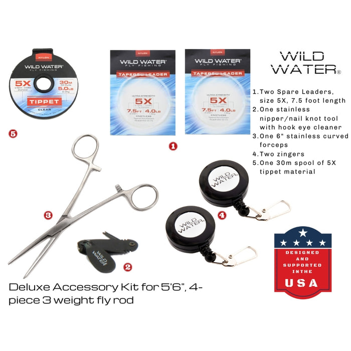 CNC Fly Reel Fly Fishing Kit, 3wt Rod | 5ft 6in | 4-piece | Wild Water Fly Fishing CNC Fly Reel Fly Fishing Kit, 3wt Rod | 5ft 6in | 4-piece | Wild Water Fly Fishing