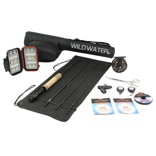 Wild Water Fly Fishing Combo with CNC Fly Reel, 5 ft 6 in 3 wt Rod