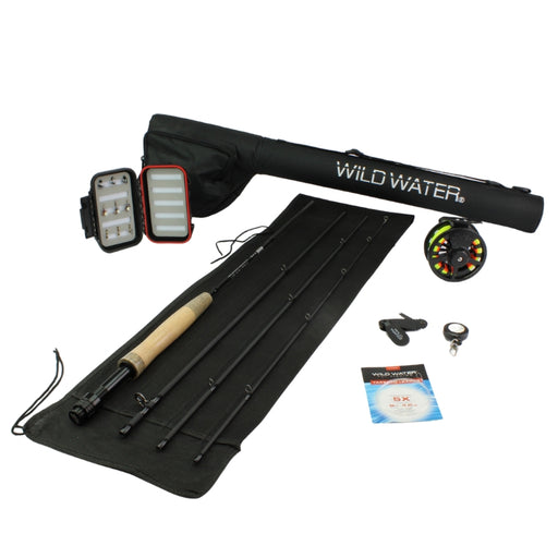 Wild Water Standard Fly Fishing Combo, 5 wt 8 ft 4 piece Rod Wild Water Standard Fly Fishing Combo, 5 wt 8 ft 4 piece Rod