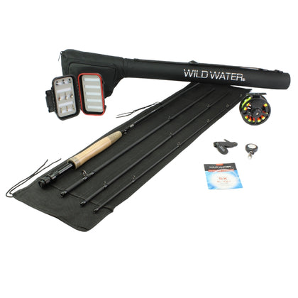 6.6ft mid-fast 2 super light fly fishing rod combo and Reel 125pcs Full Kit with Bag, Lures, Tackles 6ft / 1.8m hook keeper Best Fly Fishing Rods for