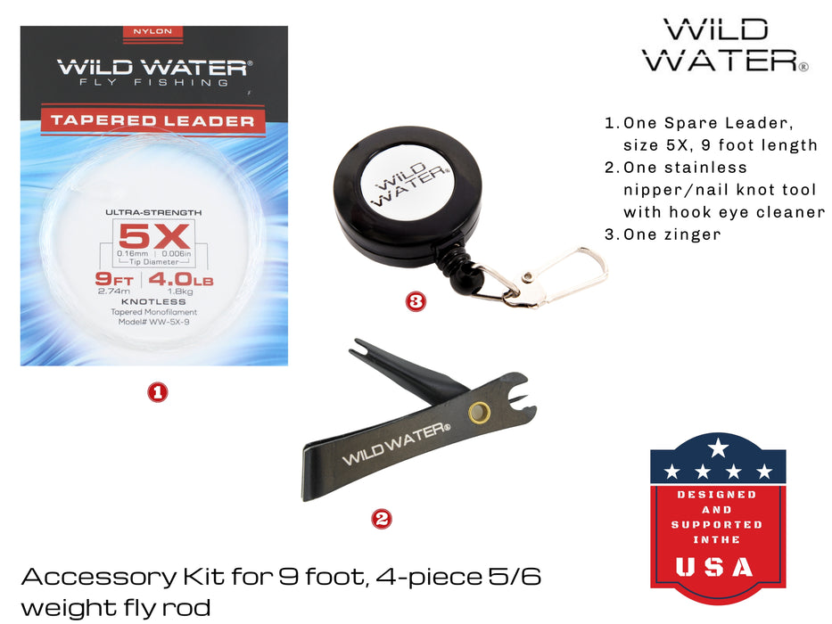 Wild Water Standard Fly Fishing Kit, 9 ft 5/6 wt Rod