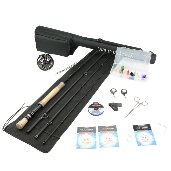 Wild Water Fly Fishing Kit, 9' 7/8 Weight Rod and Reel Package