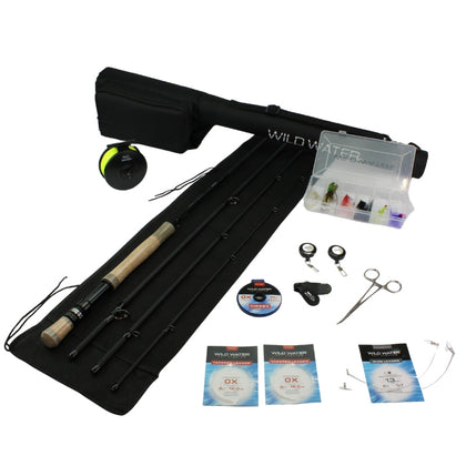 Wild Water Fly Fishing Kit, 9' 7/8 Weight Rod and Reel Package