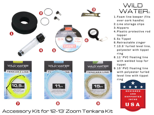 Wild Water Tenkara Zoom Fly Fishing Kit 12-13 ft Rod