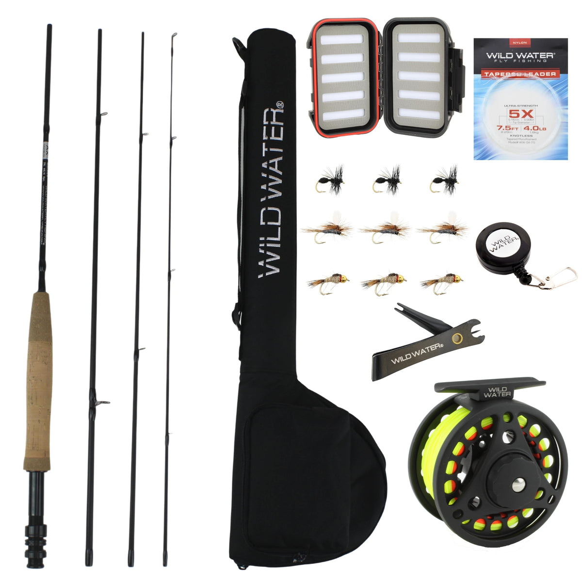 FORECAST 7-10 Weight Fly Rod Handle Kit with Double Lock Ring Reel