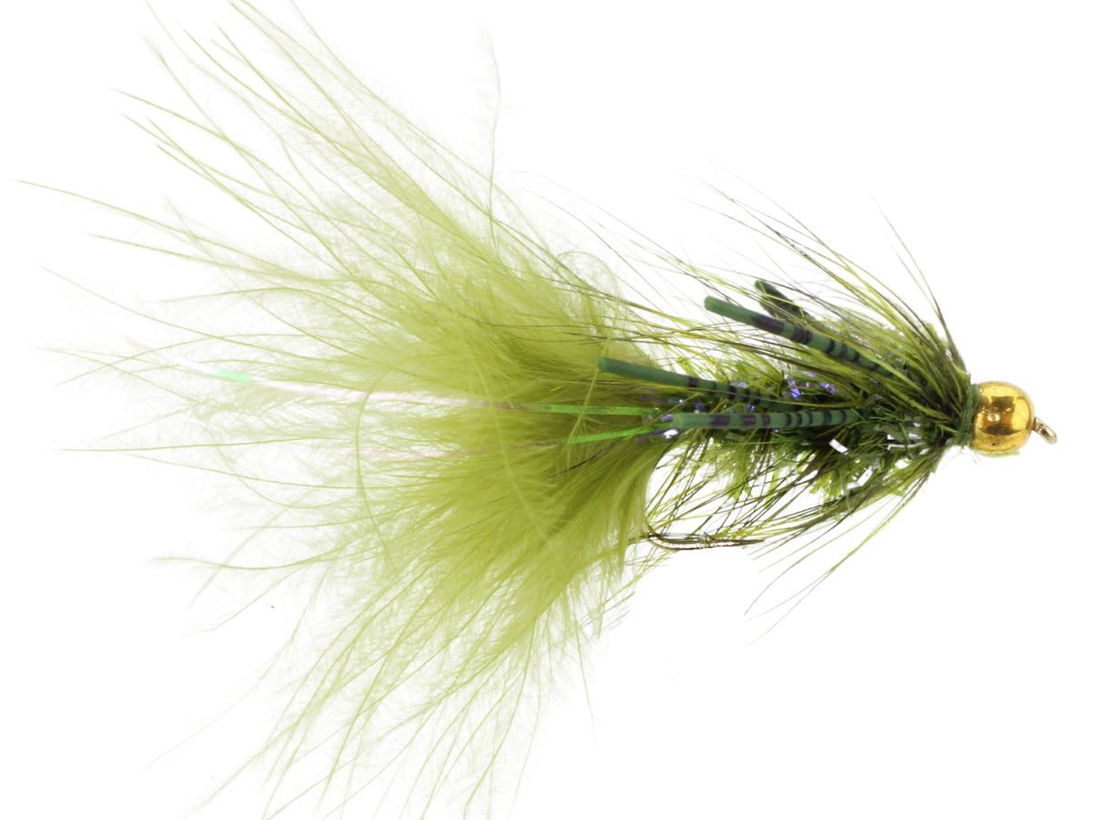 Fly Tying Material Kit, Bead Head Olive Wooly Bugger with Rubber Legs ...