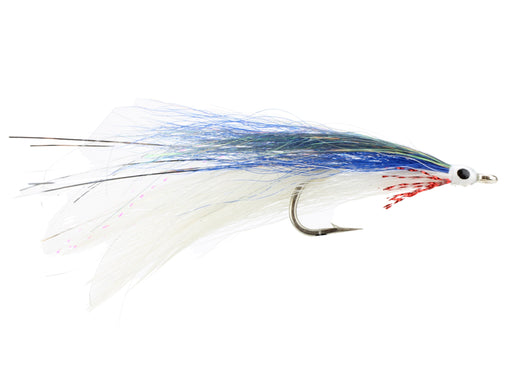 Wild Water Fly Fishing Fly Tying Material Kit, Blue and White Deceiver, size 2/0