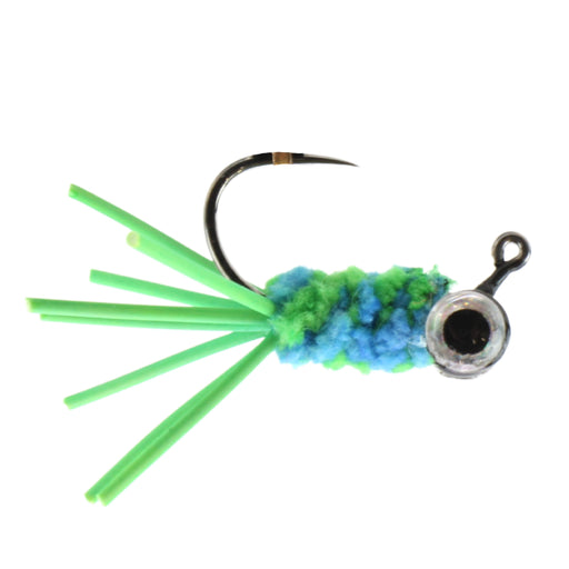 Blue/Green Bluegill Candy Jig, Size 10, Quantity 6 | Wild Water Fly Fishing