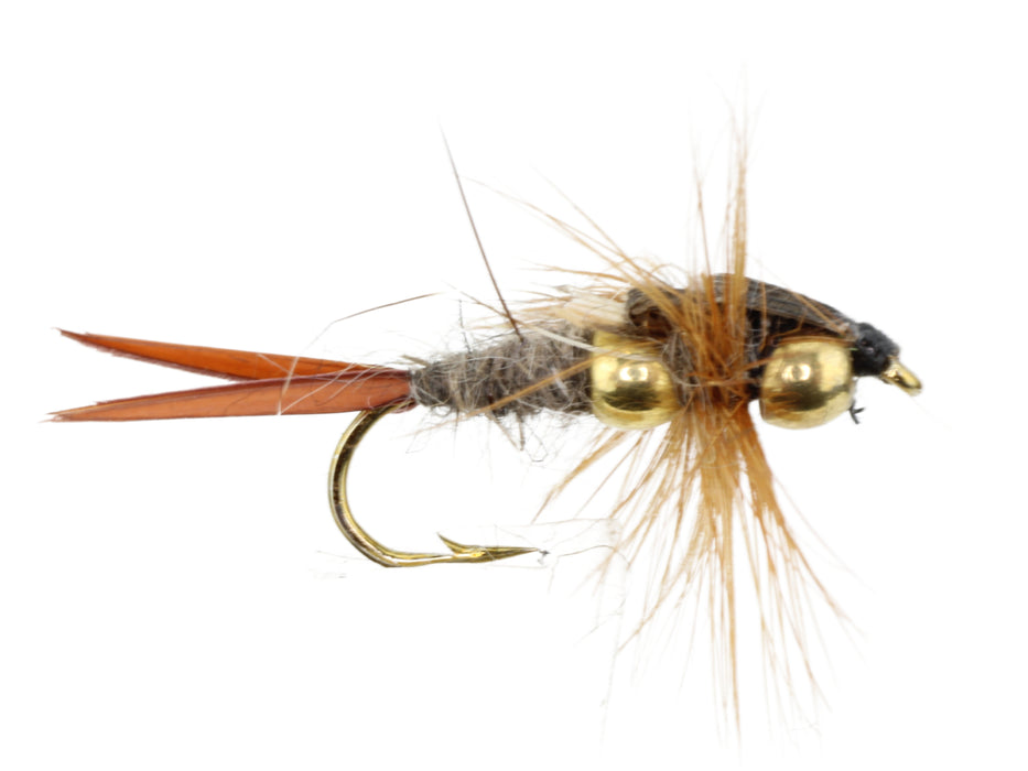 Wild Water Fly Fishing Fly Tying Material Kit, Beaded Brown Stonefly, size 10