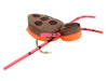 Wild Water Fly Fishing Fly Tying Material Kit, Brown and Orange Foam Spider, size 12