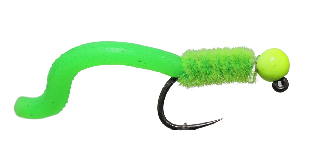 Fly Tying Material Kit, Chartreuse Squirmy Worm Wild Water Fly