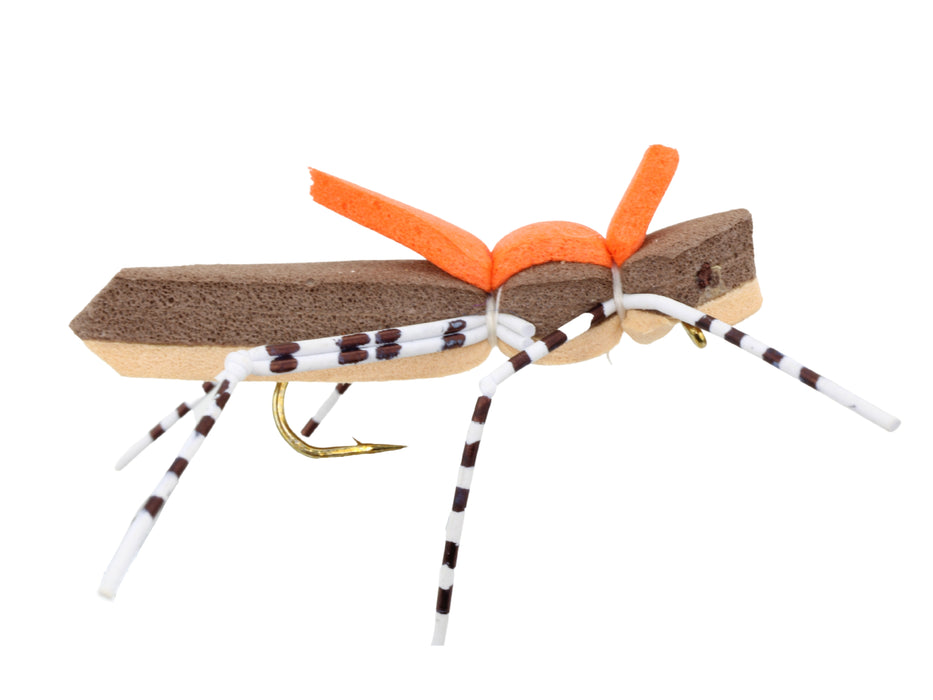 Wild Water Fly Fishing Fly Tying Material Kit, Brown Grasshopper, size 10