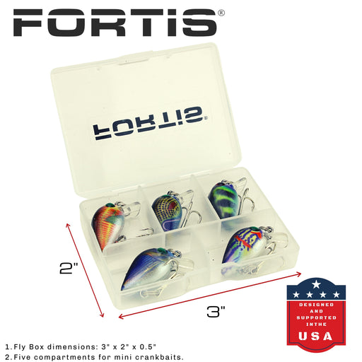 1" Long Mini Crankbait Assortment, 5 Pieces | FORTIS