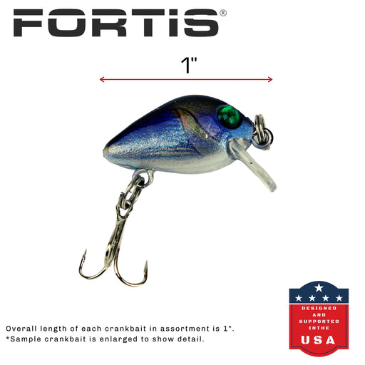 1" Long Mini Crankbait Assortment, 5 Pieces | FORTIS