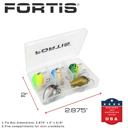 1.25" Long Mini Crankbait Assortment, 5 Pieces | FORTIS