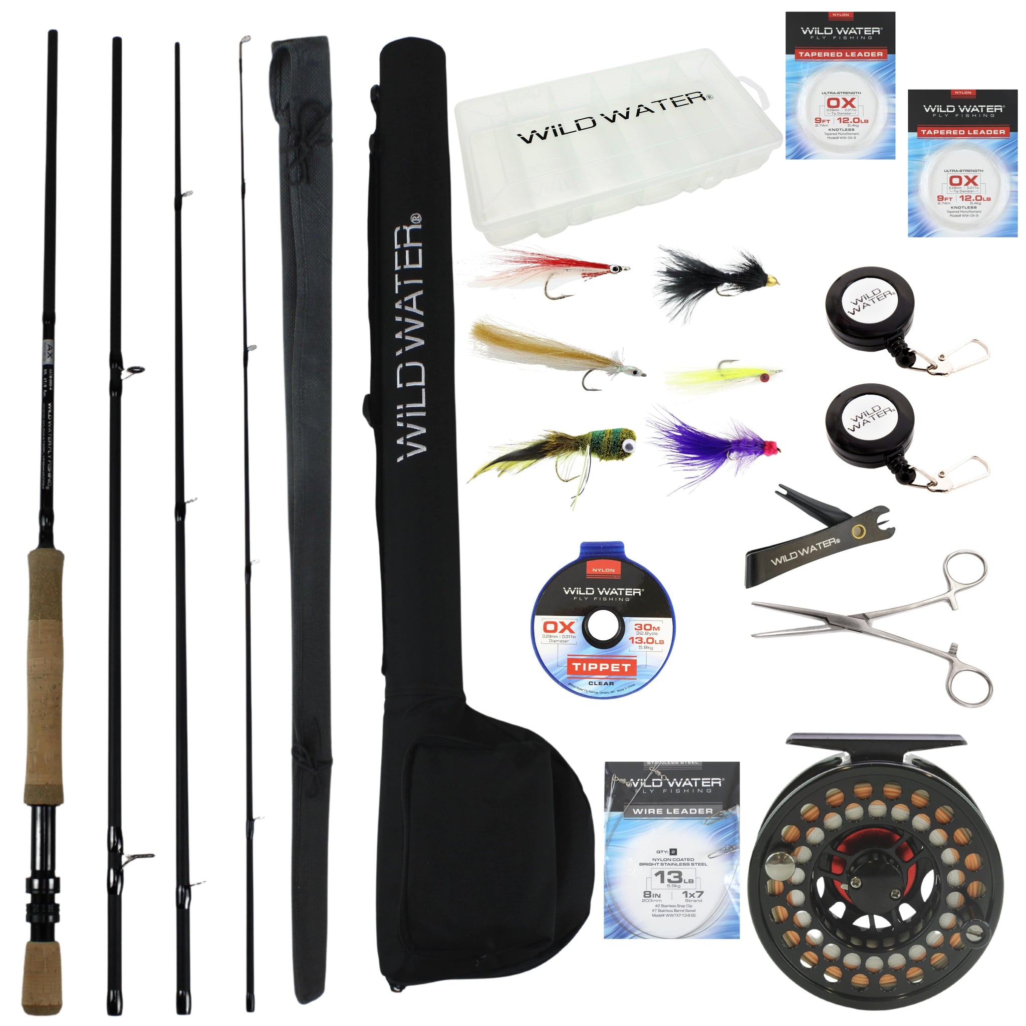 Fly Fishing Kits with Ultra Light IM8 Fly Rods, Reel & Flies & Fly Box — Wild Water Fly Fishing