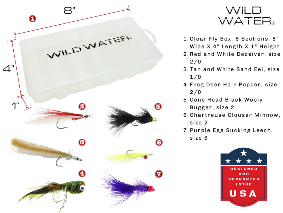 Wild Water Fly Fishing Kit, 9' 7/8 Weight Rod and CNC Reel Package