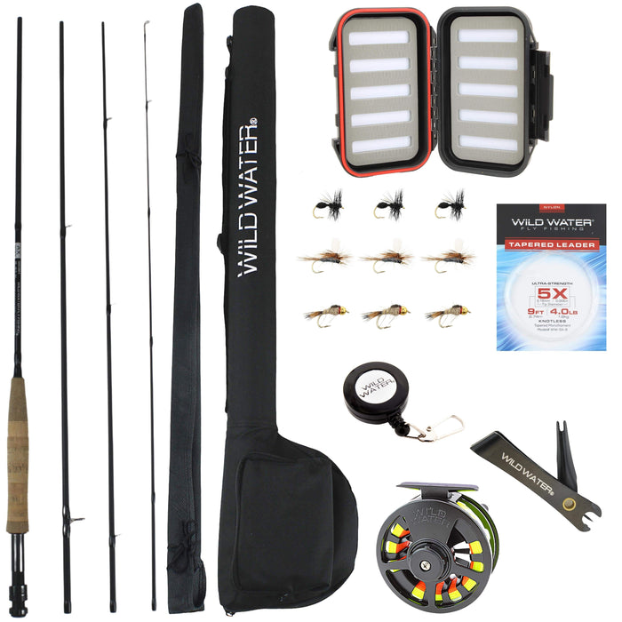 Sougayilang Standard Fly Fishing Combo Starter Kit, 5/6 Weight 9' Fly Rod  wit
