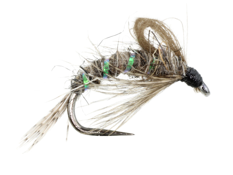 Wild Water Fly Fishing Fly Tying Material Kit, Olive Bubble Emerger, size 14