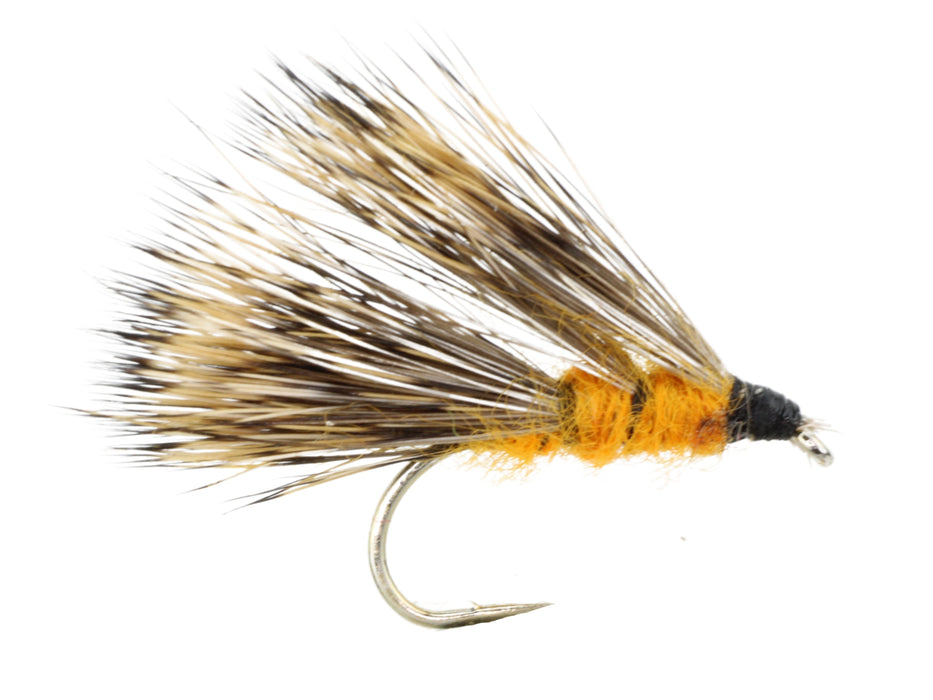 Wild Water Fly Fishing Fly Tying Material Kit, Orange Sedge Hog, size 12