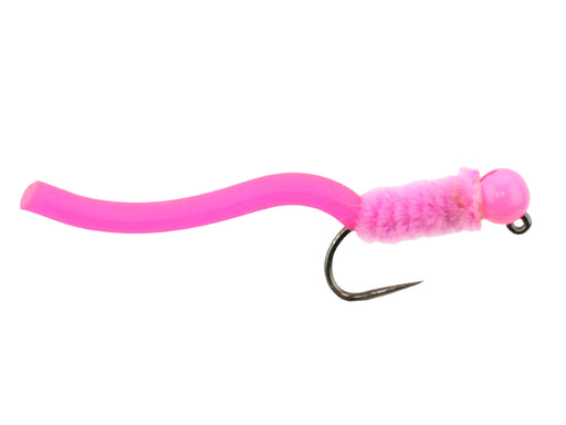 Wild Water Fly Fishing Fly Tying Material Kit, Pink Squirmy Worm, size 12