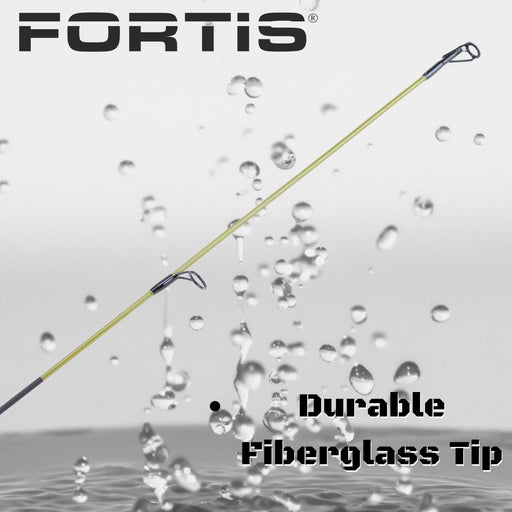 4'8" Ultra Light Action 1 Piece Fiberglass/Graphite Spinning Rod and 1000 Spinning Reel Package | FORTIS