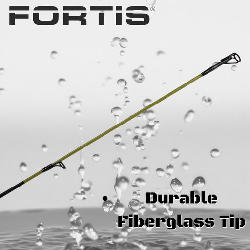 6' Medium Action 2 Piece Fiberglass/Graphite Spinning Rod and 3000 Spinning Reel Package | FORTIS