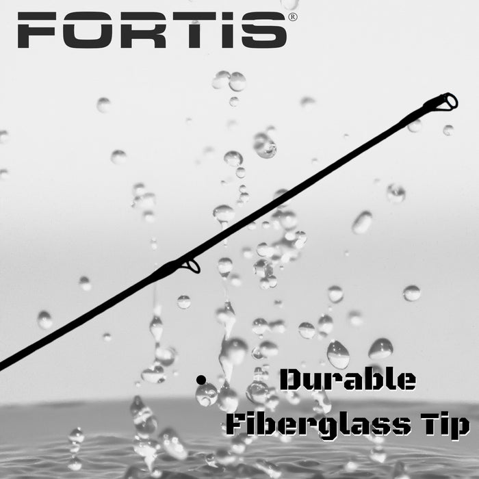 6' 6" Medium Heavy Action 1 Piece Fiberglass/Graphite Spinning Rod | FORTIS