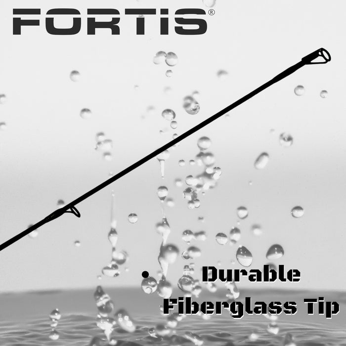 6'6" Medium Action 2 Piece Fiberglass/Graphite Spinning Rod and 4000 Spinning Reel Package | FORTIS