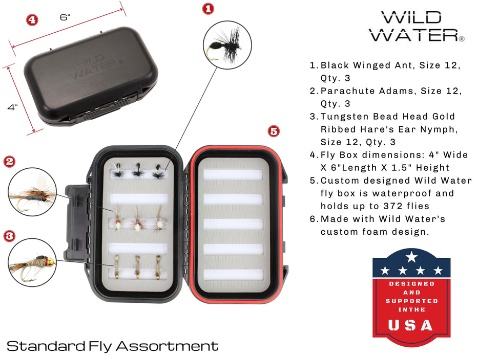 Wild Water Standard Fly Fishing Kit, 5 ft 6 in 3 wt Rod