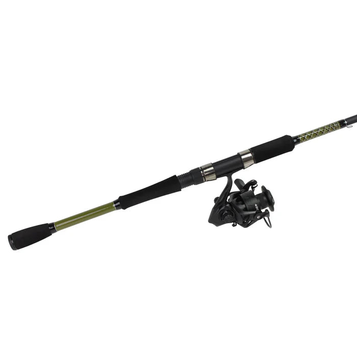 6' Medium Action 2 Piece Fiberglass/Graphite Spinning Rod and 3000 Spinning Reel Package