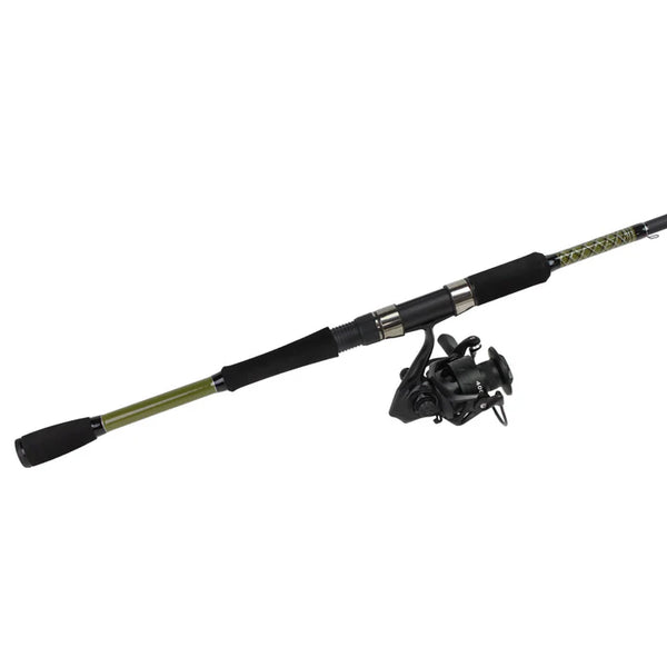 6' Medium Action 2 Piece Fiberglass/Graphite Spinning Rod and 3000 Spinning Reel Package