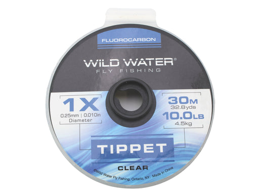 Wild Water Fly Fishing Fluorocarbon Tippet Spool 1X, 30m