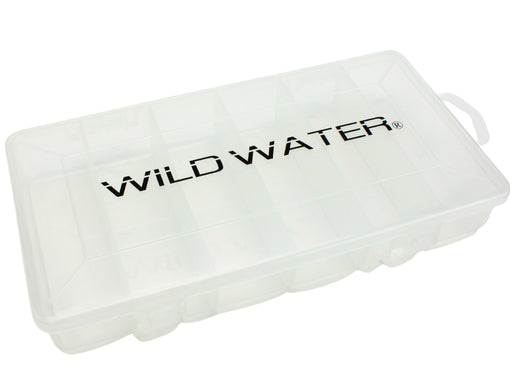 Wild Water Fly Fishing Large 6 Section Clear Fly Box Wild Water Fly Fishing Large 6 Section Clear Fly Box