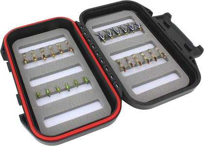 Wild Water Nymph Assortment, 24 Flies with Small Fly Box