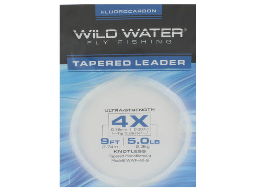 Fluorocarbon Tapered Leader 4X | Wild Water Fly Fishing