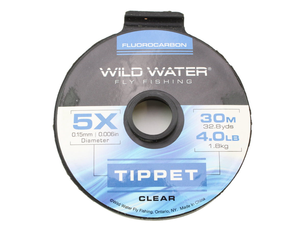 Wild Water Fly Fishing Fluorocarbon Tippet Spool 5X, 30m