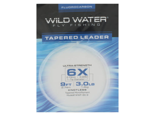 Fluorocarbon Tapered Leader 6X | Wild Water Fly Fishing