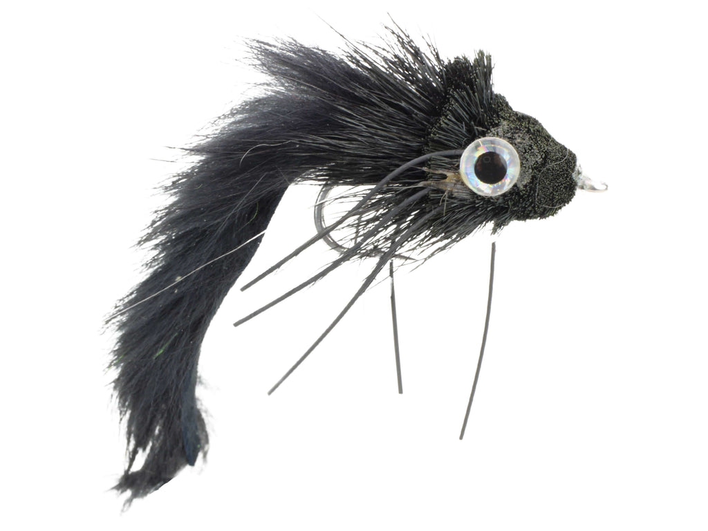  Wild Water Fly Fishing Black Rabbit Tail Diver Deer