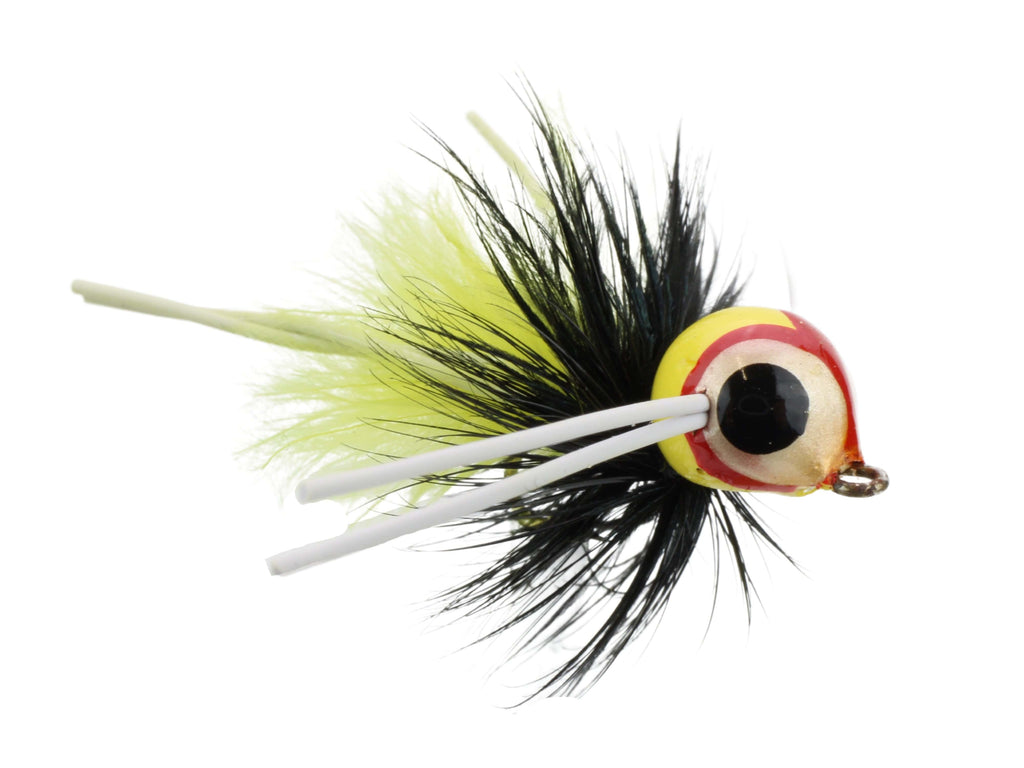 Wild Water Yellow and Black Rollie Pollie Popper by Pultz Poppers, Size 10, Qty. 4