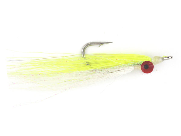 cristo meadow fishing lure RIO Clouser Minnow Pink / Chartreuse / 2 PERFECT SIZE Clouser Minnow - Chartreuse/White