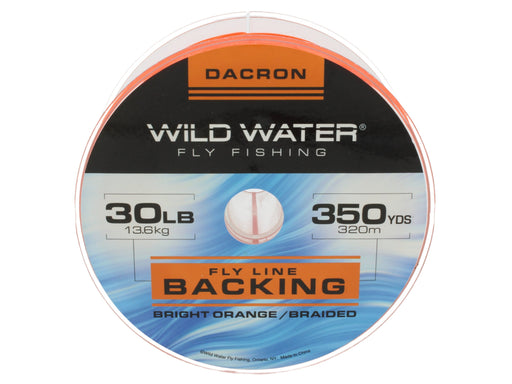 Wild Water Fly Fishing Braided Dacron Backing Spool, 30#350 yards, Bright Orange Wild Water Fly Fishing Braided Dacron Backing Spool, 30#350 yards, Bright Orange