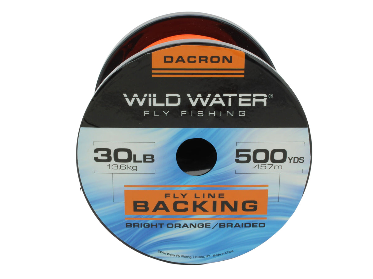 30 lb Braided Dacron Fly Line Backing 500 Yards Bright Orange | Wild ...