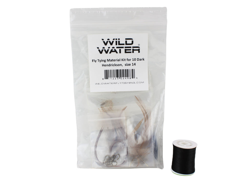 Wild Water Fly Fishing Fly Tying Material Kit, Dark Hendrickson