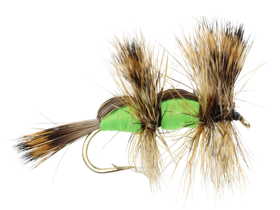 Green Double Humpy Dry Fly Pattern | Wild Water Fly Fishing